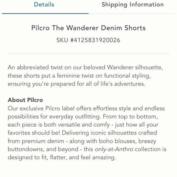 Anthropologie NWT Pilcro The Wanderer Denim Shorts Size 25 but fits 26 - Picture 6 of 9